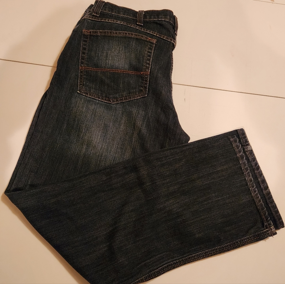 WRANGLER Mens Jeans Size 36x30 Relaxed Straight Leg Flex